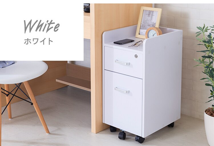 木製サイドチェスト 鍵付き STT-5B ダークブラウン(DBN)20