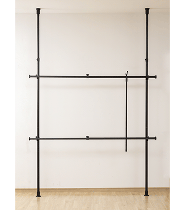 天井つっぱり式 ハンガーラック HR-T1727 ブラック(BK)4