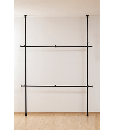 天井つっぱり式 ハンガーラック HR-T1727 ブラック(BK)8