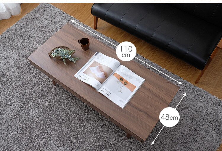 ローテーブル センターテーブル 収納引き出し付き LTD-1148 ウォールナット 4