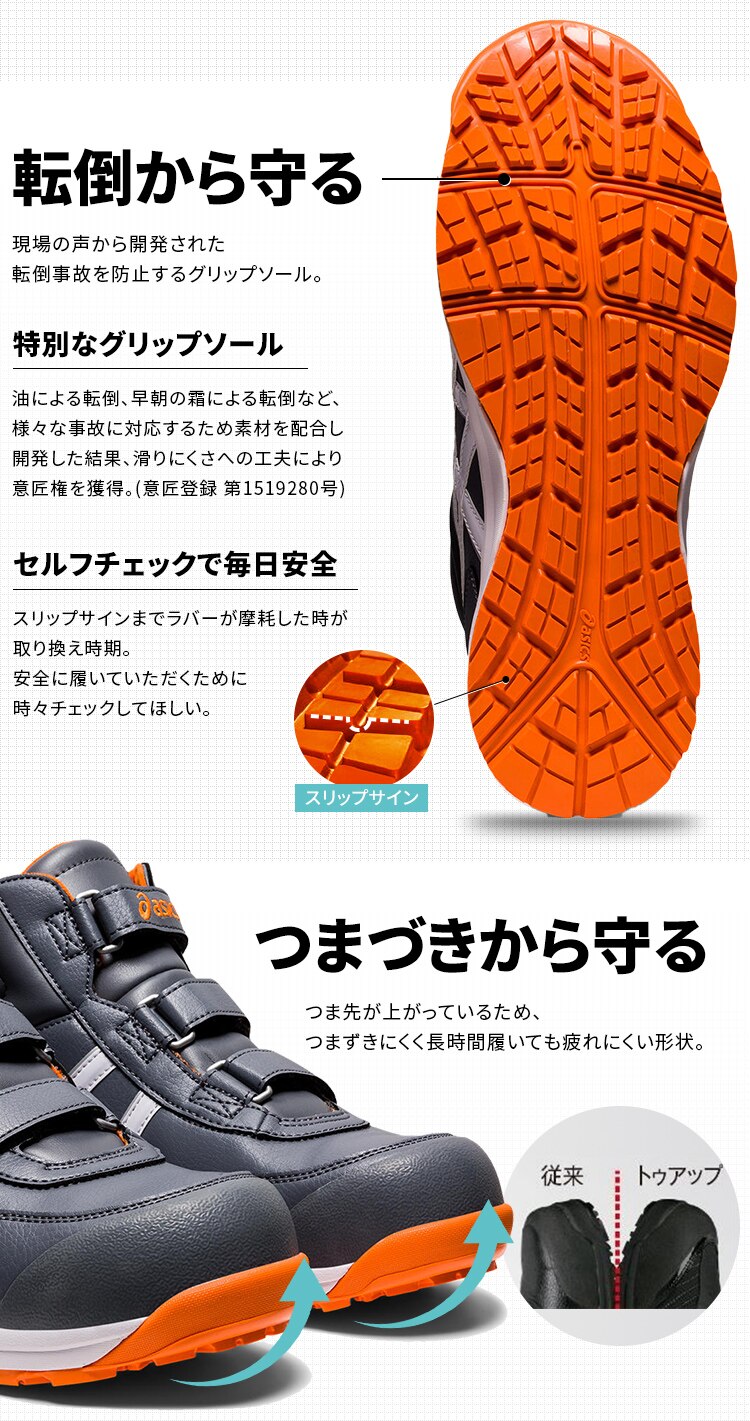 アシックス ウィンジョブ CP302 FCP302 メトロポリス&times;ホワイト 25.5cm2