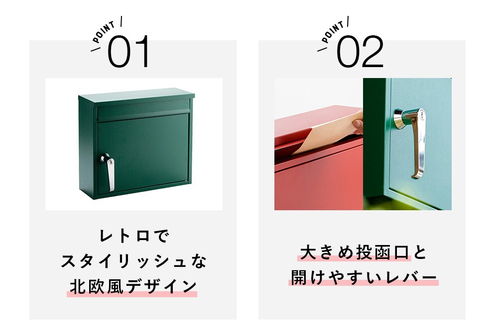 レトロデザインポスト PPRD-36 ネイビー3