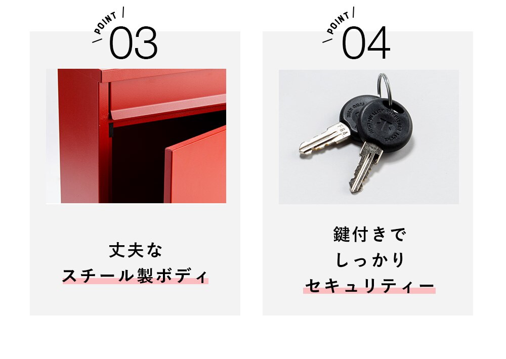 レトロデザインポスト PPRD-36 ネイビー4