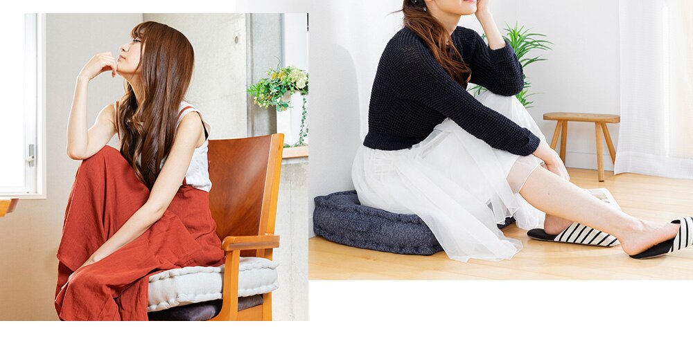 マチ付きフロアクッション45&times;45 MHK-45 ネイビー 2