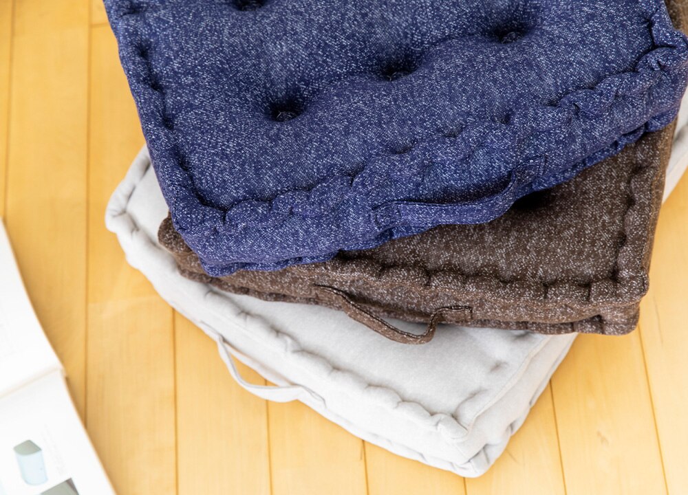 マチ付きフロアクッション45&times;45 MHK-45 ネイビー 4