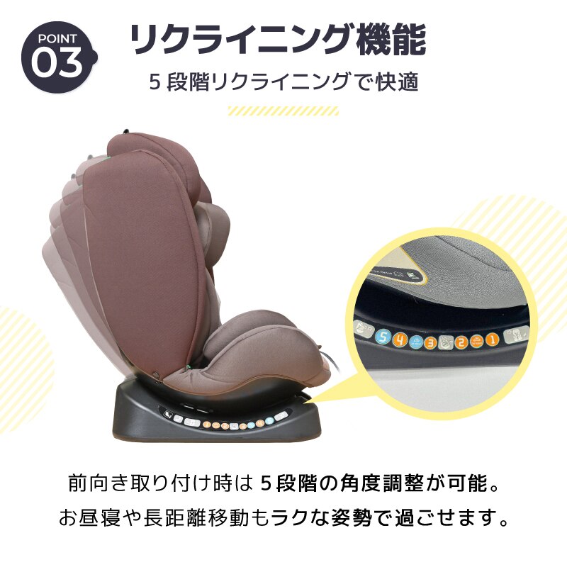 ≪40％OFFクーポン≫チャイルドシート 固定式 新生児〜4歳頃まで ココナッツブラウン?PZ5