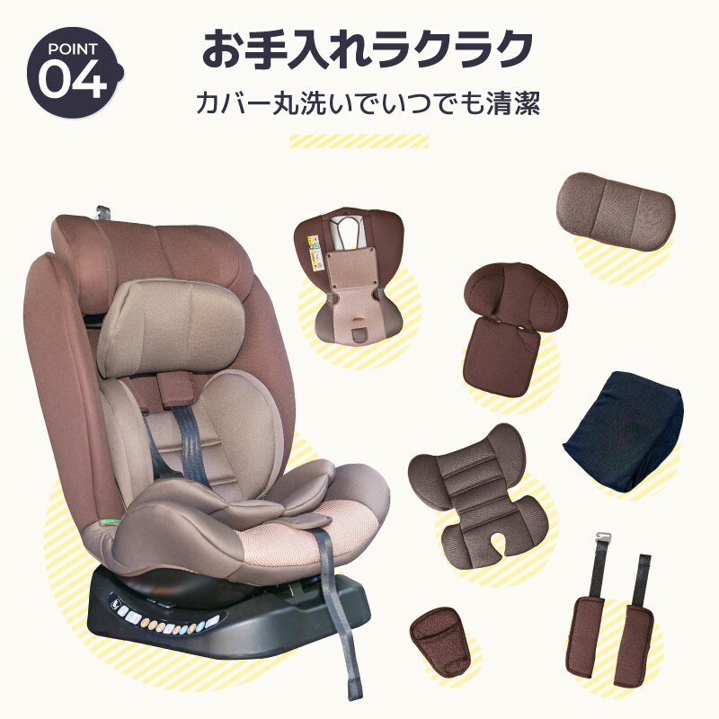 ≪40％OFFクーポン≫チャイルドシート 固定式 新生児〜4歳頃まで ココナッツブラウン?PZ6