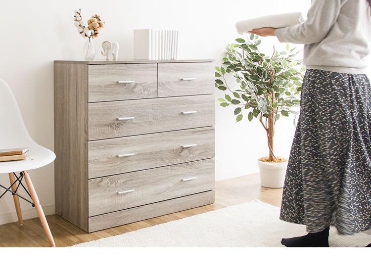 チェスト 木製 4段 WCS-9090 オーク【前払い不可】【代引き不可】【同梱不可】17