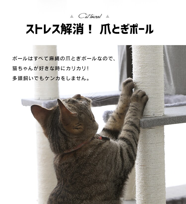 キャットタワー 据え置き ブラウン CCCT-6060S 【前払い不可】【代引き不可】【同梱不可】11
