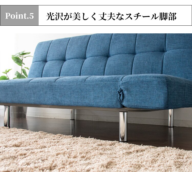 リクライニングソファベッド RSBP-1810 ブラック_レザー【代引き不可】16