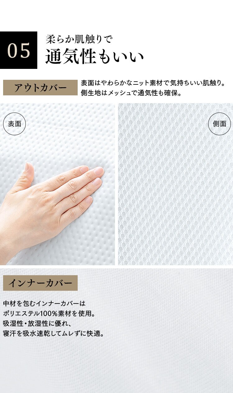 肩サポート低反発枕 LRP-SS グレー（GY）10