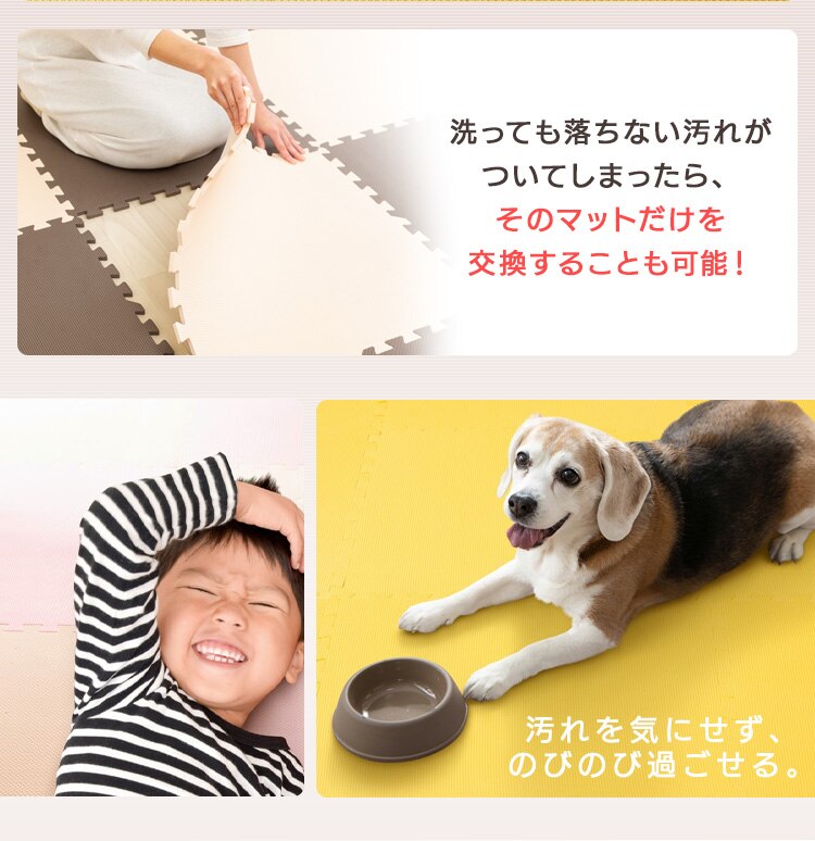 PEジョイントマット(60&times;60&times;2) 16セット(64枚) PEJTM-602 イエロー18