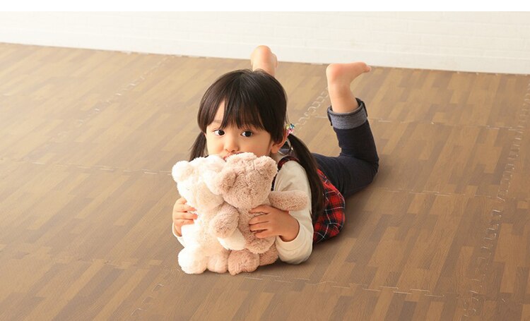 木目調ジョイントマット(60&times;60&times;1) 同色8セット(32枚) MKJTM-601 ナチュラル9