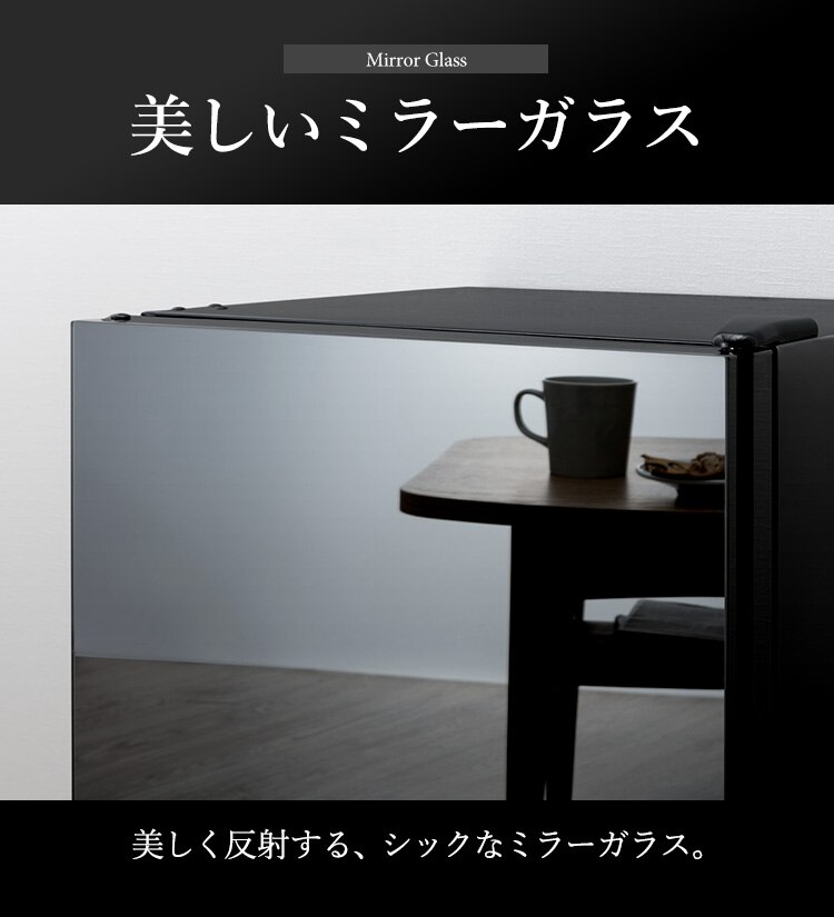 冷蔵庫 42L ガラス扉 小型 セカンド冷蔵庫 1ドア 幅47.5cm PRC-B041DM-B ブラック2