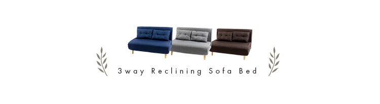 リクライニングソファベッド 3WRS-1220 ブラウン【代引き不可】9