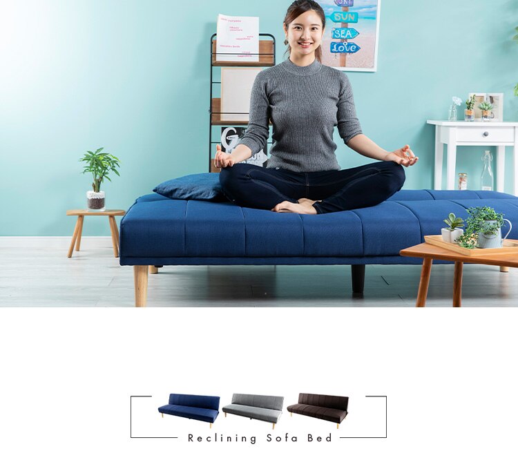 リクライニングソファベッド RSSB-1800 ネイビー【前払い不可】【代引き不可】【同梱不可】9