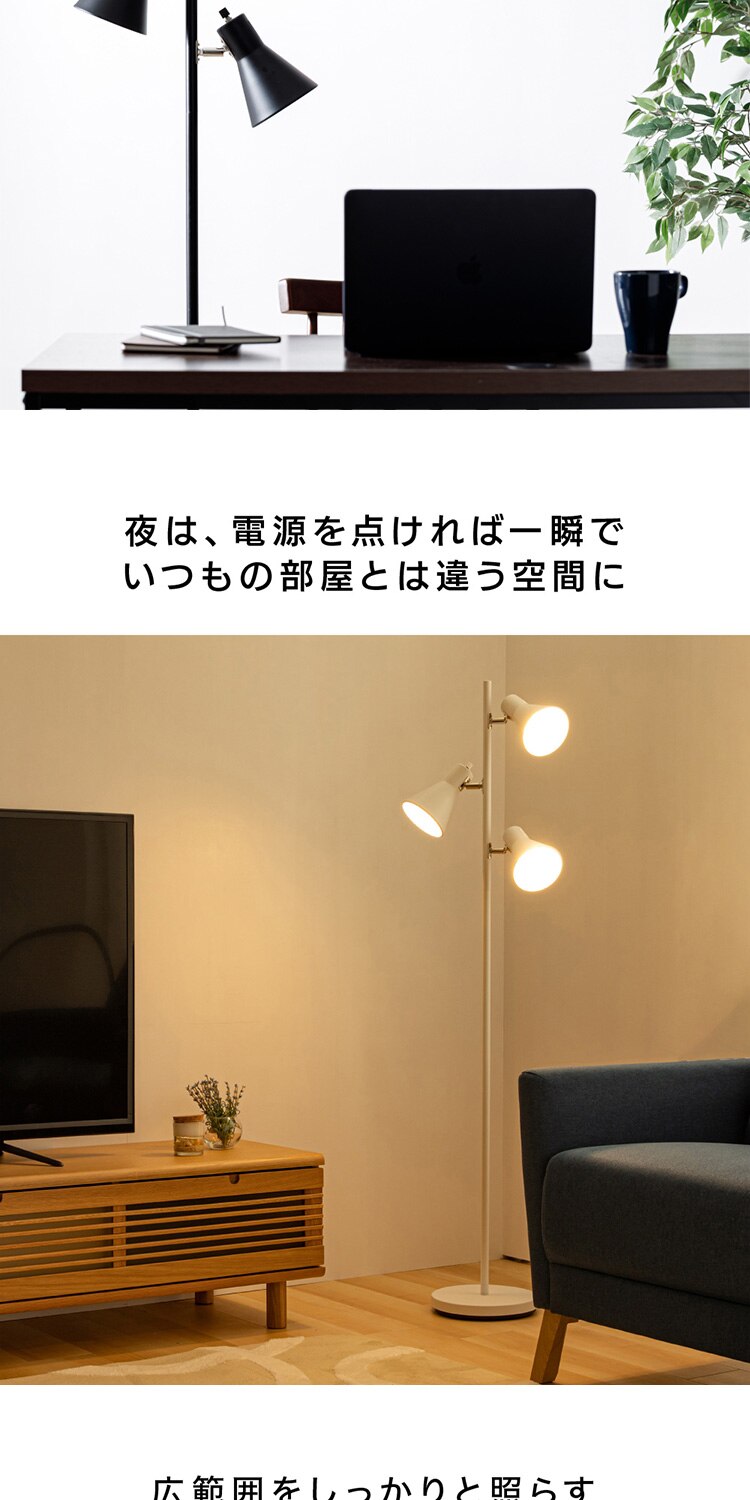 スタンドライト E26 PFL-3S-W ホワイト 2