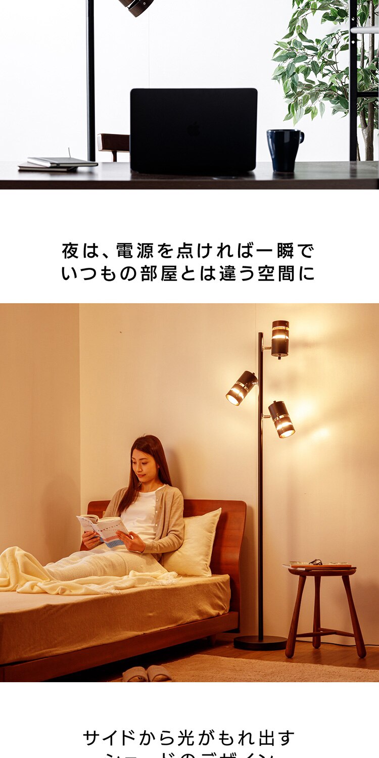 スタンドライト E26 PFL-W3S-B ブラック 【前払い不可】【代引き不可】【同梱不可】2