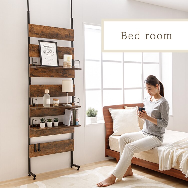 ラック 木製 突っ張り ブラウン LDLK&minus;2600 3