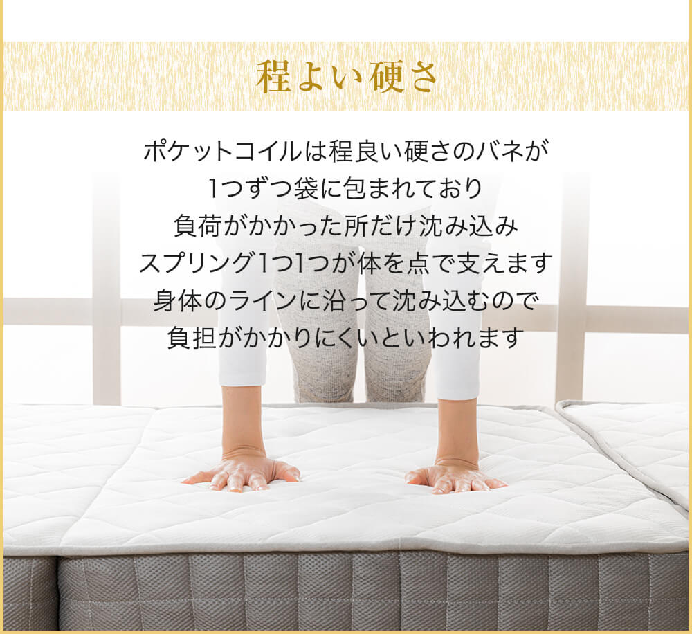 マットレス シングル 三つ折り ポケットコイル 厚さ17cm TCM9-S 6
