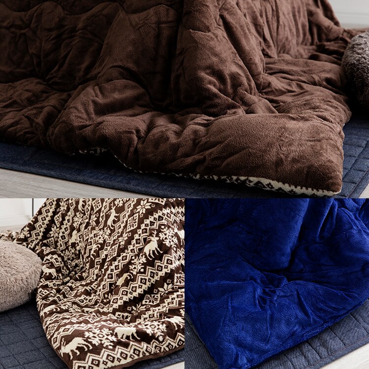 カジュアルこたつ＋リバーシブルこたつ掛布団 木目ダーク&times;ブラウン3