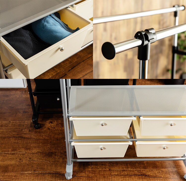 チェスト付きハンガーラック CHLK-8342 ブラック2