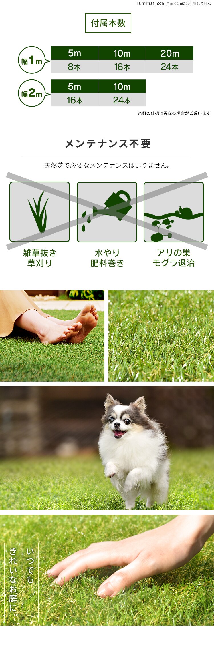 人工芝 1m&times;1m  芝丈35mm リアル質感 IP-35117