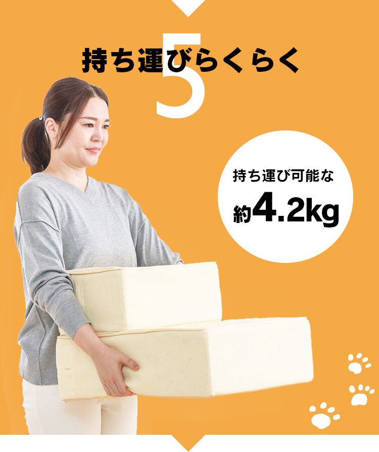 ペット用スロープ ドッグステップ ベージュ8