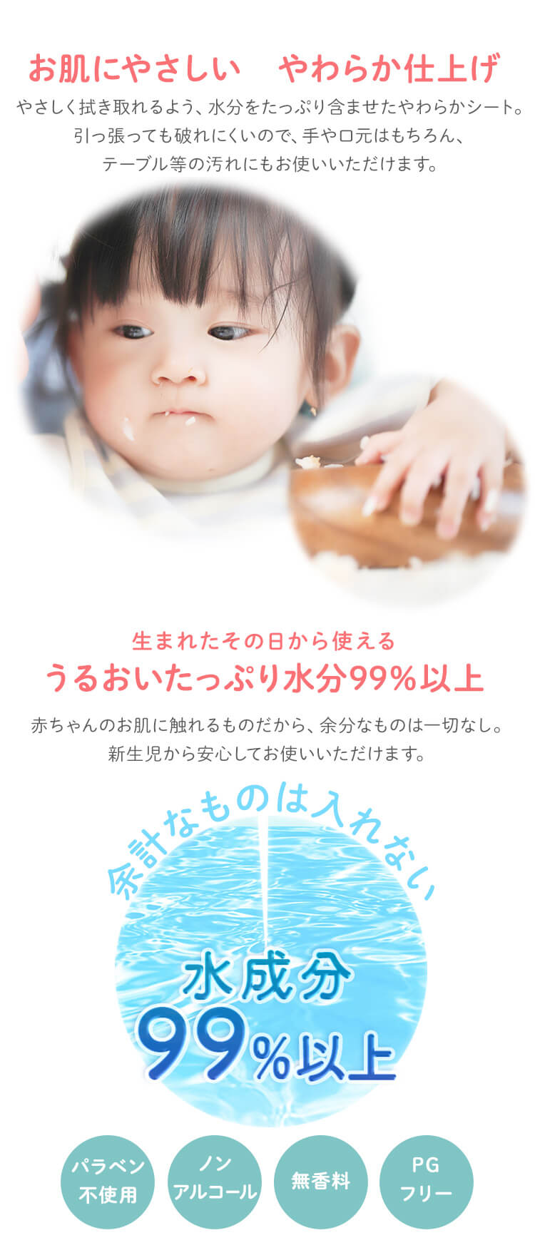 ウェットティッシュ 80枚 赤ちゃんの手口ふき【SYCP】1