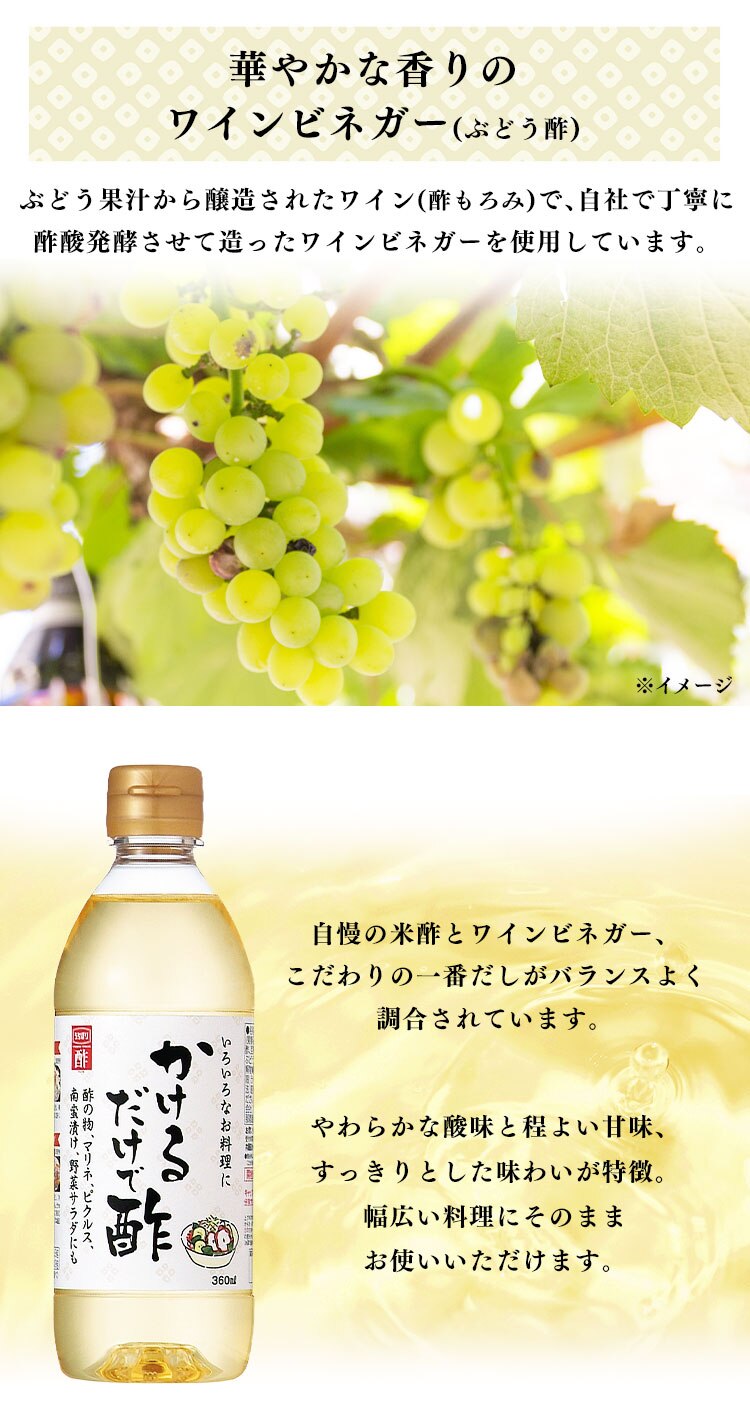 かけるだけで酢 内堀醸造 360ml  2