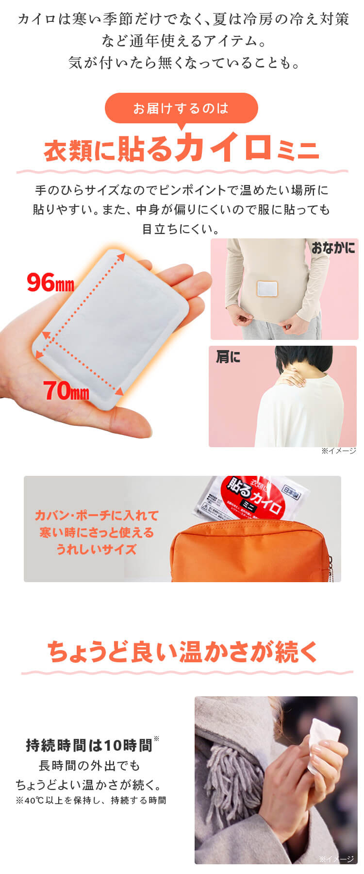 【60枚】 カイロ 貼る ミニサイズ1