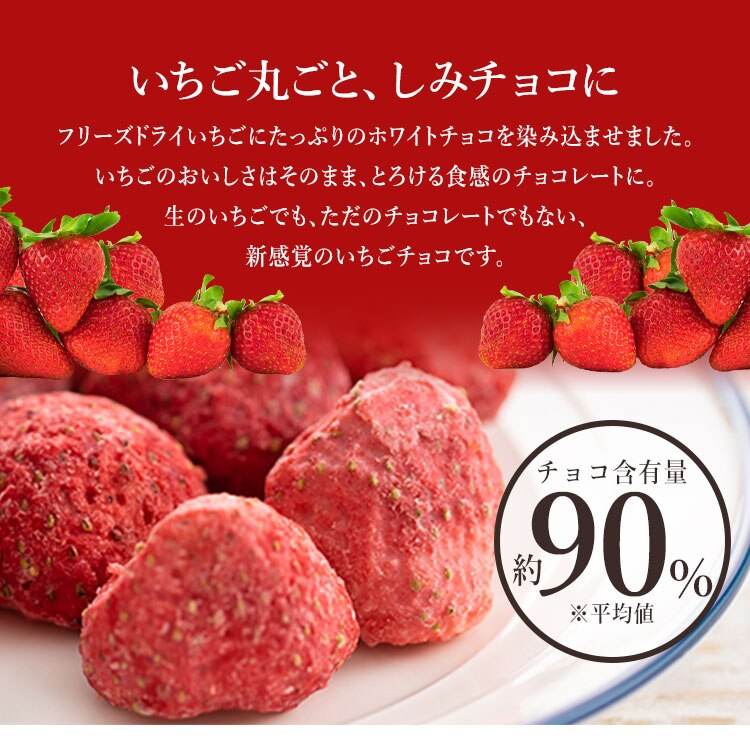 【メール便】いちごのホワイトチョコ 含浸チョコ 90ｇ【代引き不可】2