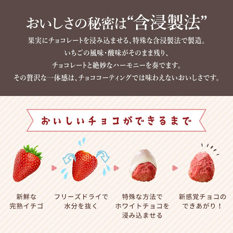 【メール便】いちごのホワイトチョコ 含浸チョコ 90ｇ【代引き不可】3