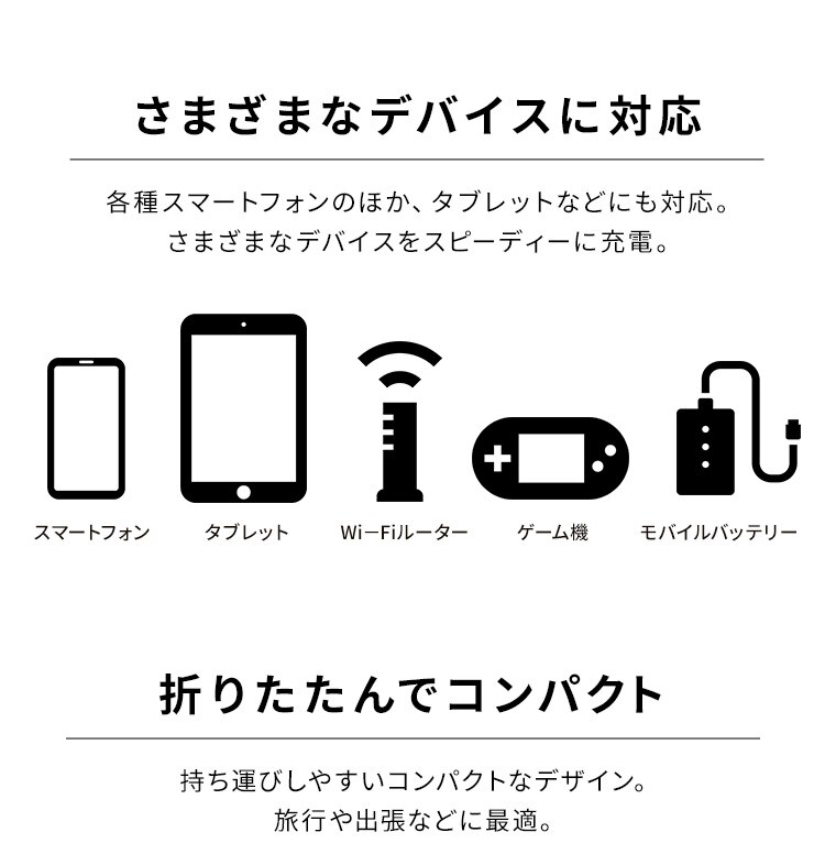  充電器 USB フルパワー スピーディー充電 IQC-C451 ブラック (Type-C) 2