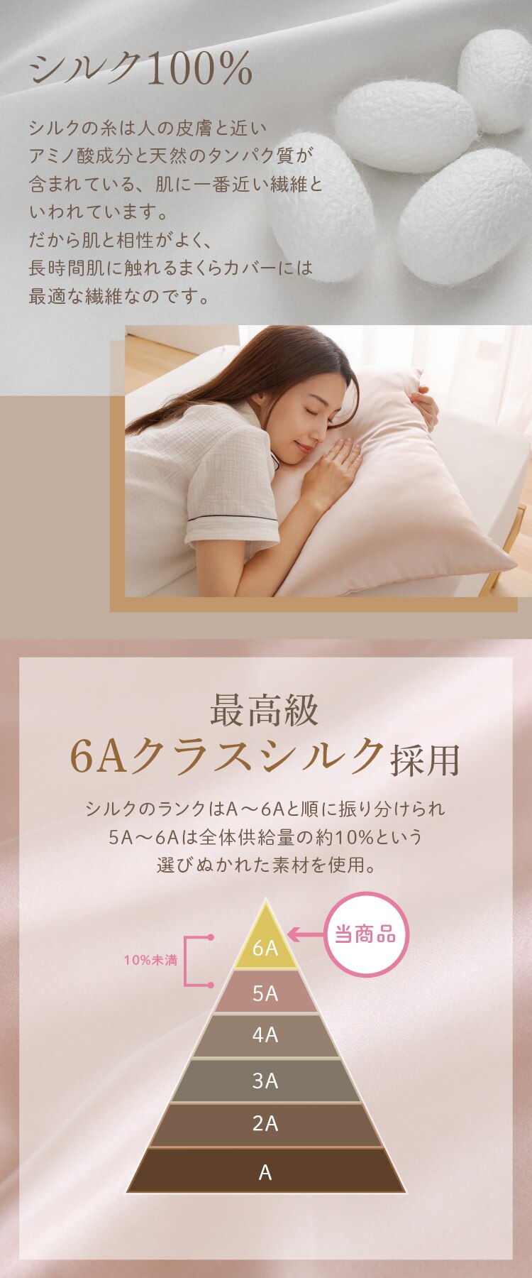 【メール便】枕カバー シルク シャンパンゴールド【前払い不可】【代引き不可】【同梱不可】2