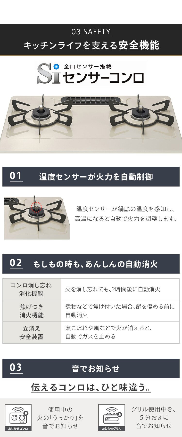 Rinnai ガステーブル 60cm 都市ガス LPG 工事不要 KG67BKL 13A ブラック/都市ガス左強 リンナイ4