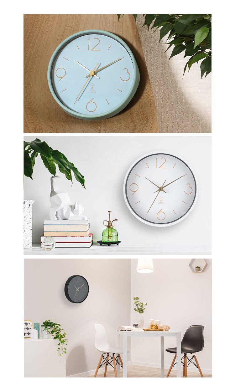 電波掛時計 アリオス 直径25cm 28192 ミントグリーン7