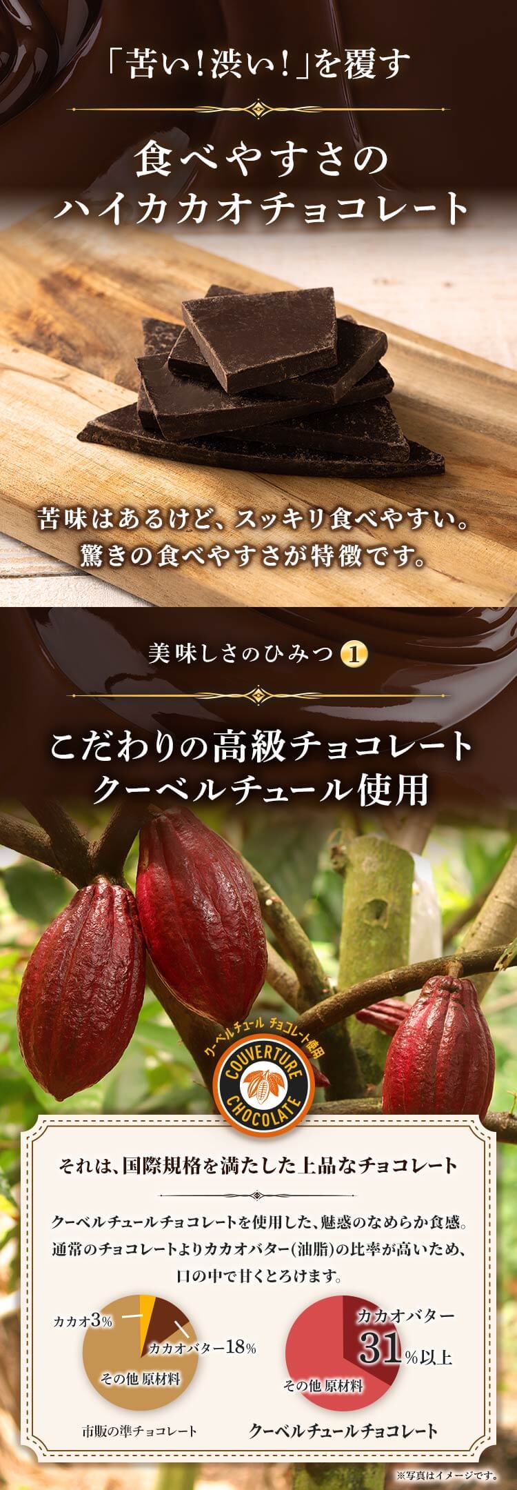 割れチョコダークカカオ72％ 1kg 3