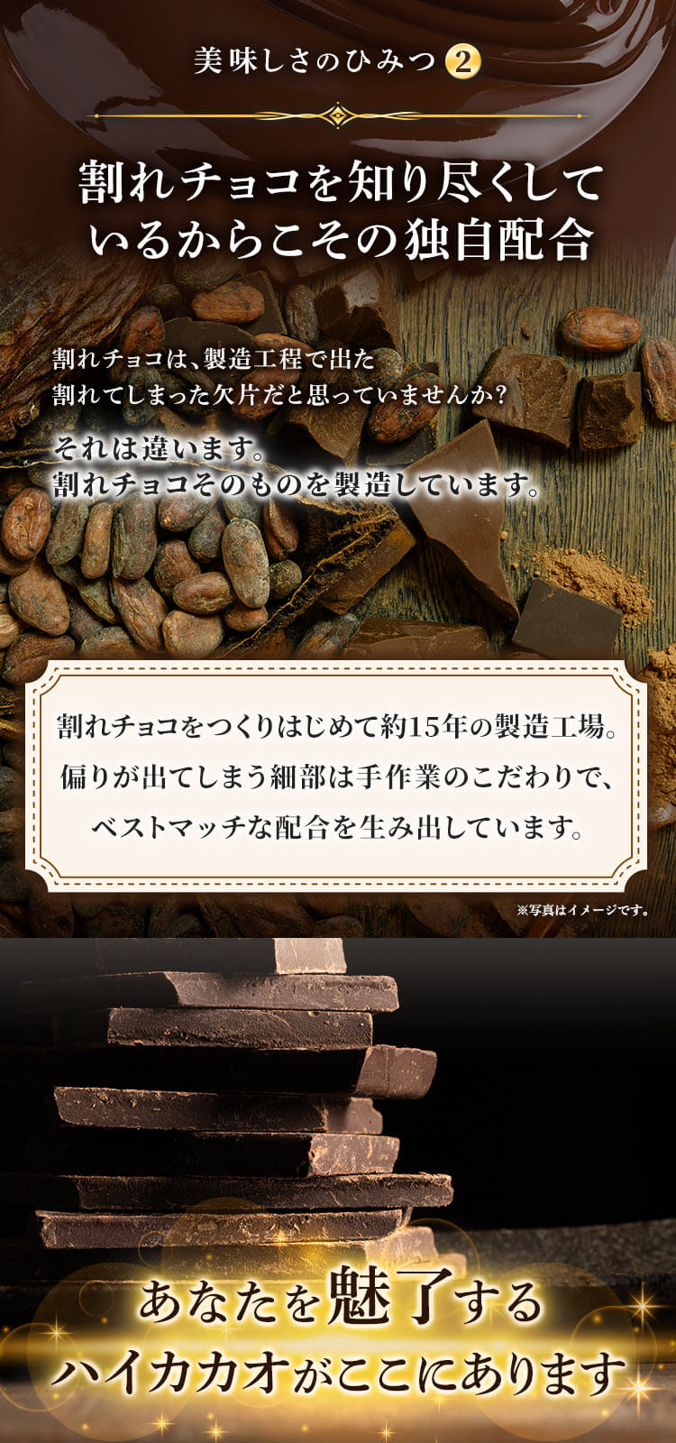 割れチョコダークカカオ72％ 1kg 4