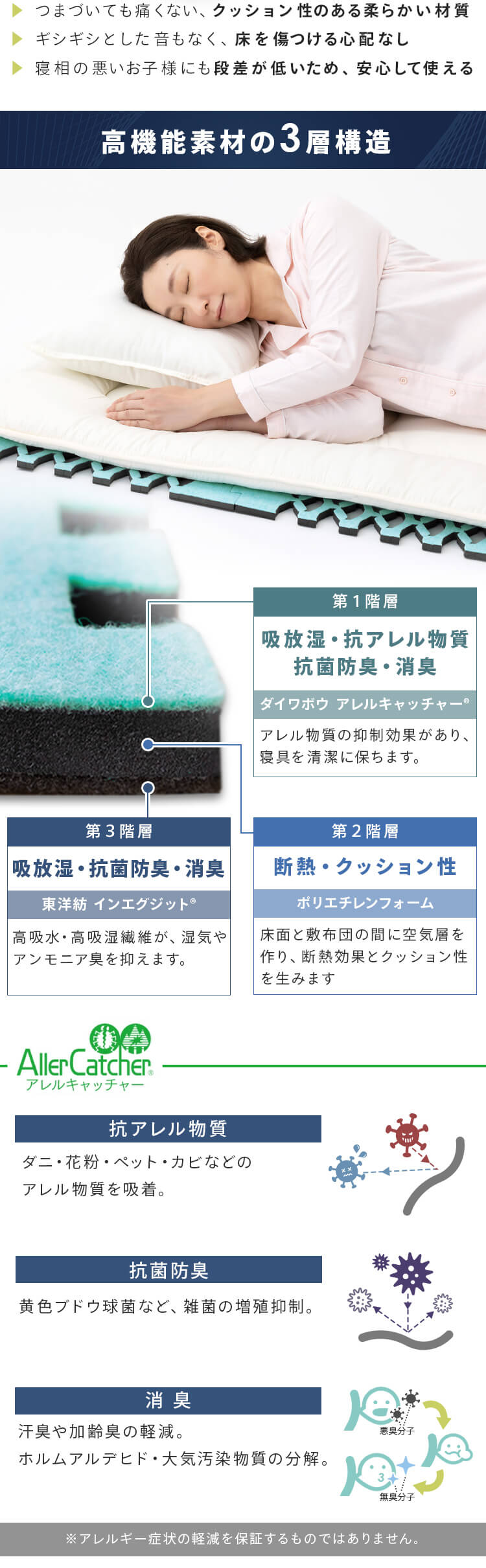 Air Job Max 吸湿マット すのこ型 アレルキャッチャータイプ シングル 2