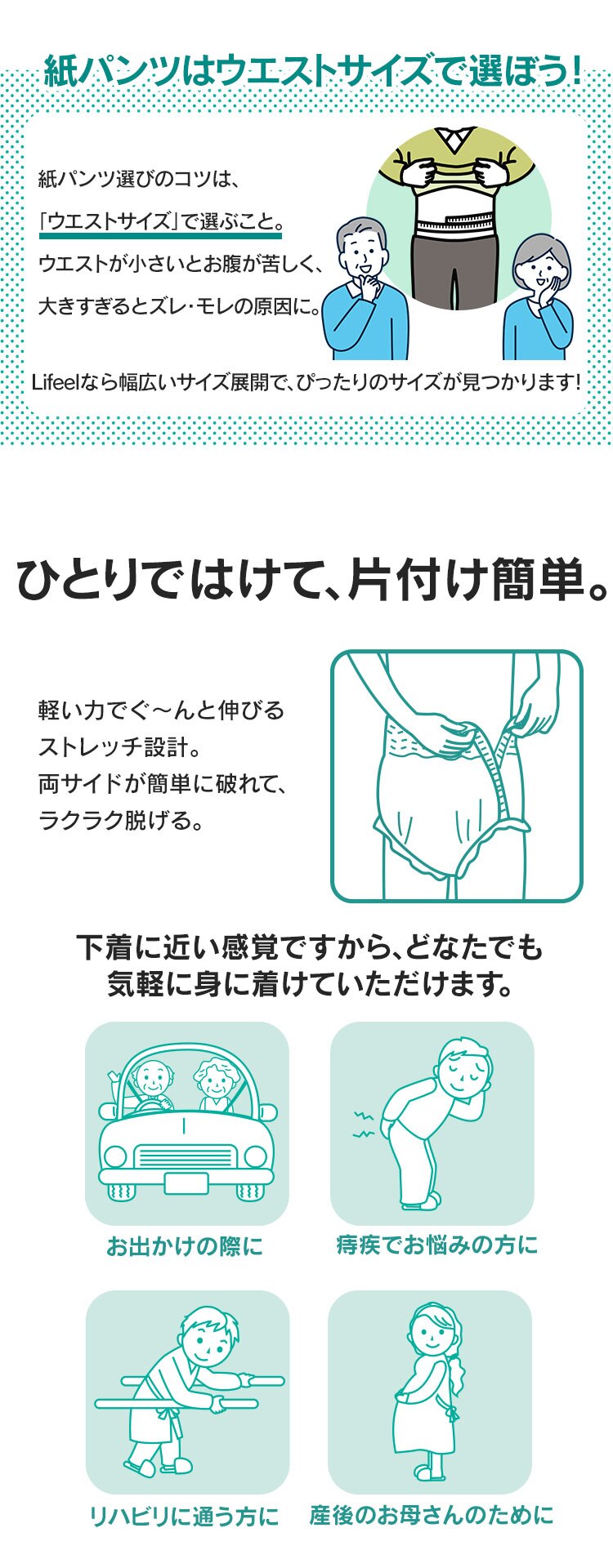 大人用おむつパンツスリム Sサイズ 26枚6