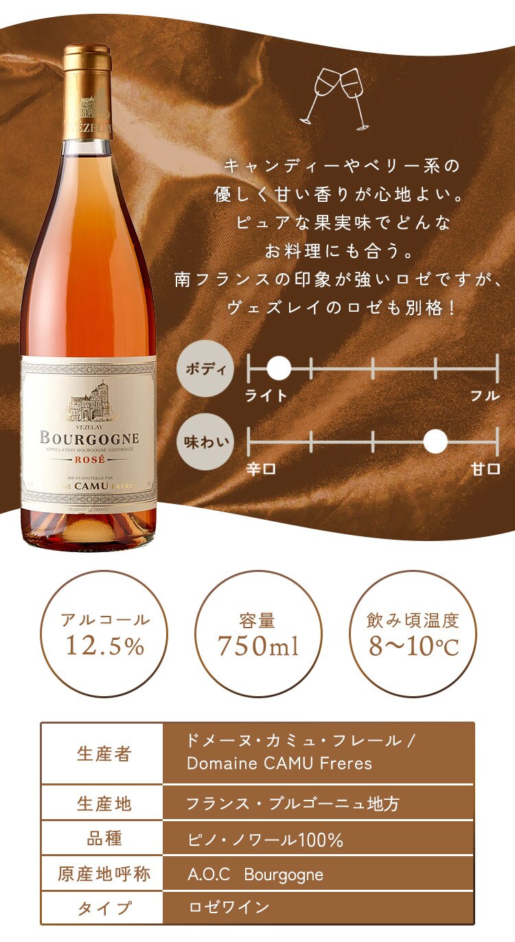 ドメーヌカミュ ブルゴーニュロゼ ロゼ1