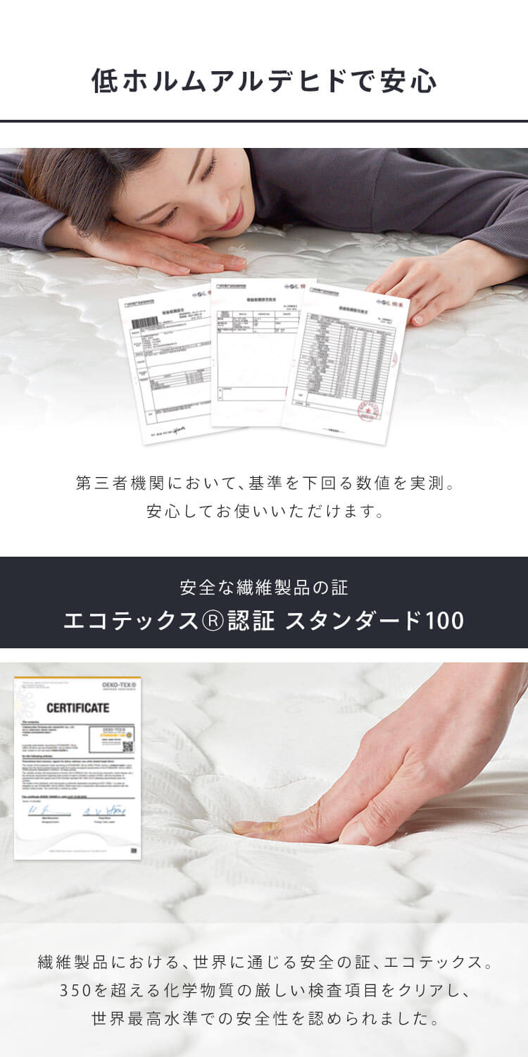 マットレス シングル ポケットコイル 厚さ14? ブラック  6