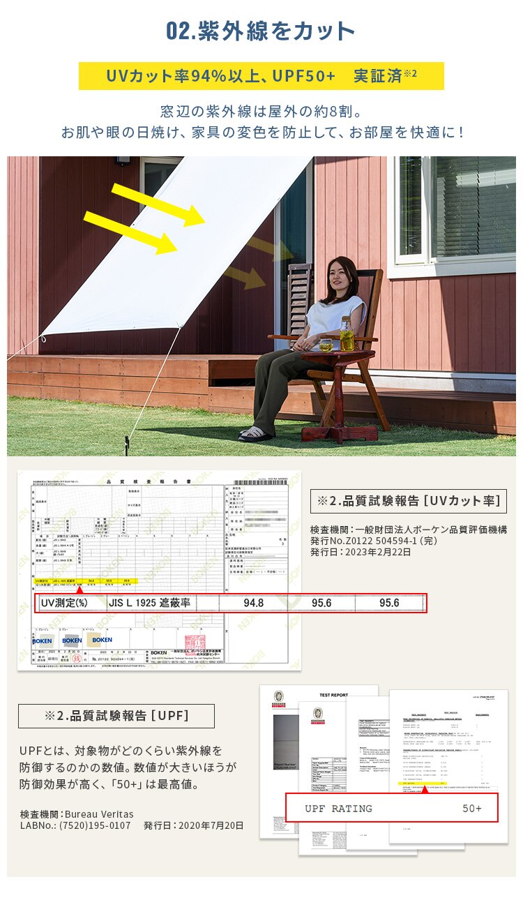 撥水サンシェード 195&times;300cm【前払い不可】【代引き不可】【同梱不可】4