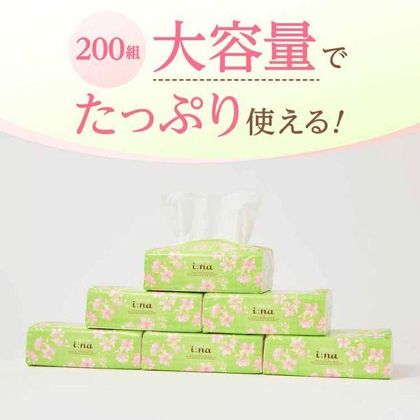 【6箱】 エリエール イーナ 箱etit ティッシュ 200組 (400枚) 6箱2
