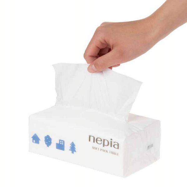 【80パック】 ネピア ティッシュ ソフトパック 480枚 (240組) 5パック&times;160
