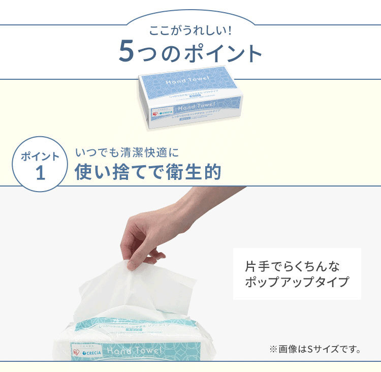 ハンドタオル 1パック Mサイズ 日本製紙クレシア2