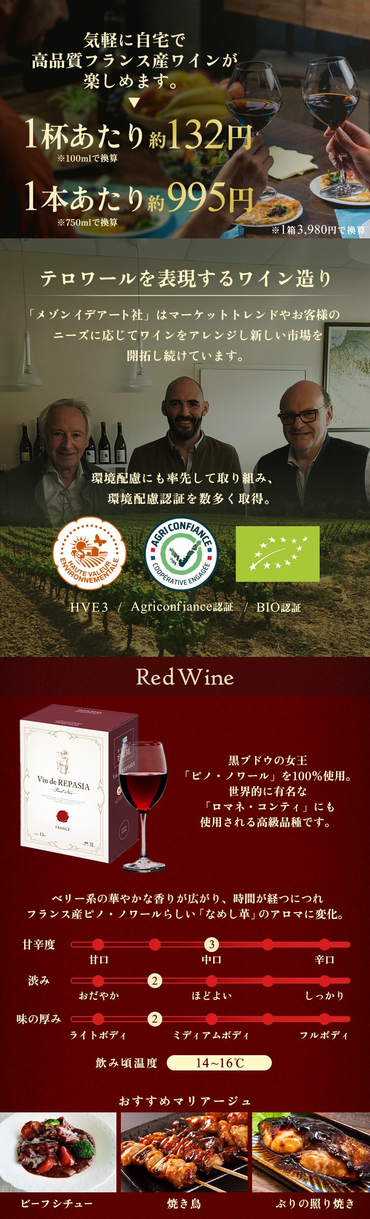 【訳あり】Vin de REPASIA Blanc フランス白ワイン 3000ml BIB 1