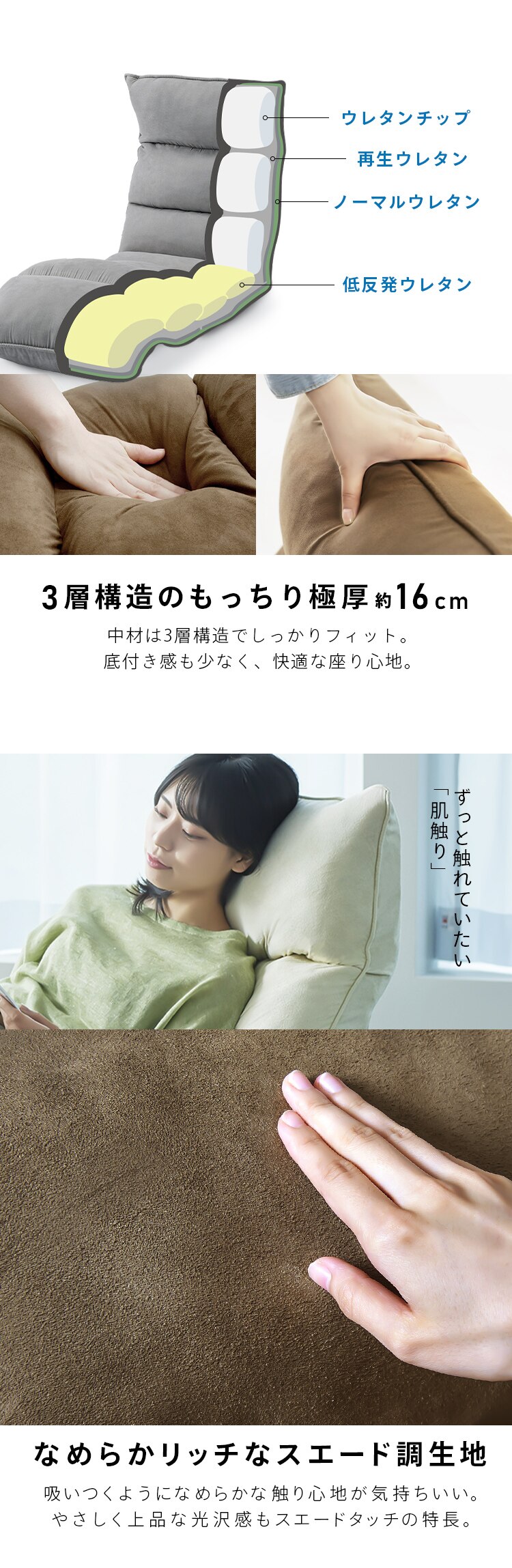 座椅子 NFC-02 グレー5