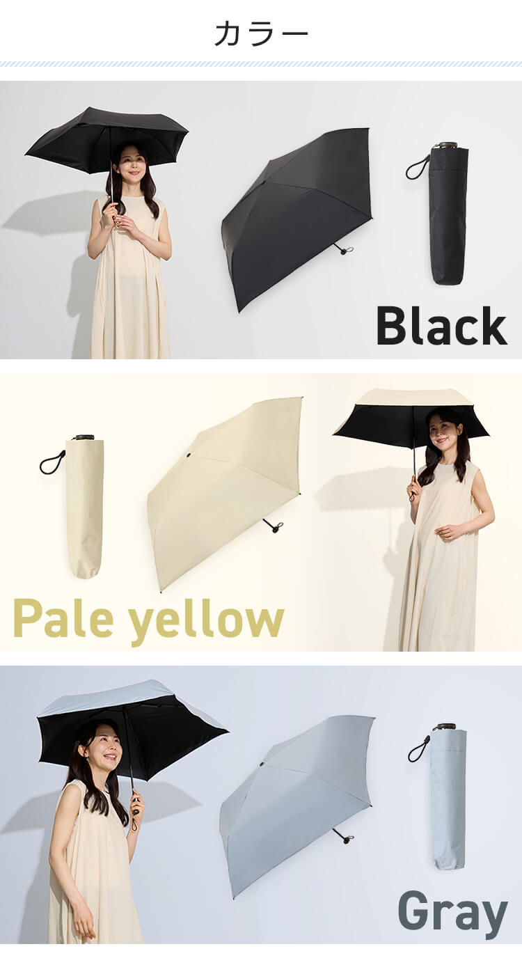日傘 超軽量 折り畳み傘 UVカット 晴雨兼用 23-353 グレー5